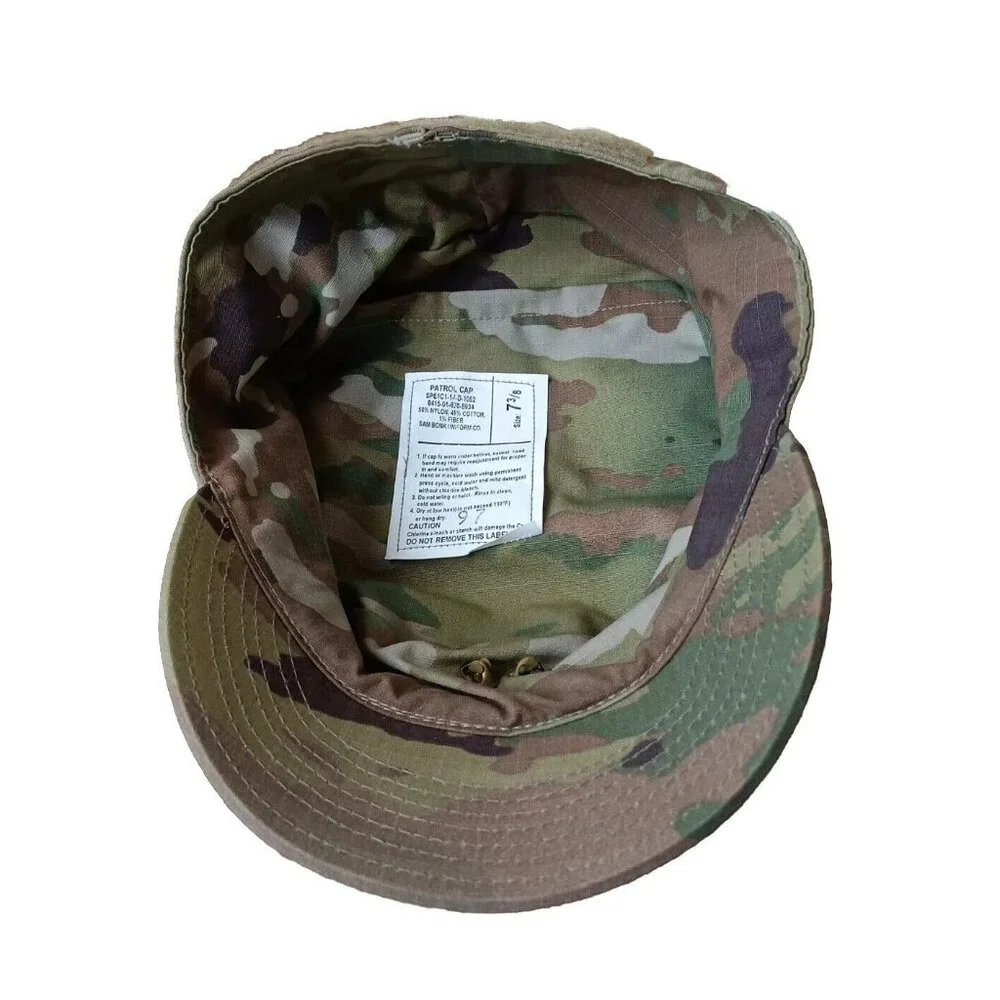 US‎ Army Patrol Camo Cap Mens Size 7&3/8 Fitted Hat